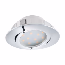 EGLO Pineda, Faretto da incasso, Lampadina/e non sostituibile/i, LED, 6 W, 3000 K, Cromo