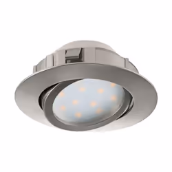 EGLO Pineda, Faretto da incasso, Lampadina/e non sostituibile/i, LED, 6 W, 3000 K, Nichel