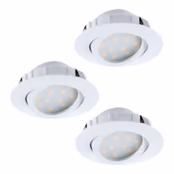 EGLO Pineda, Faretto da incasso, Lampadina/e non sostituibile/i, LED, 6 W, 3000 K, Bianco
