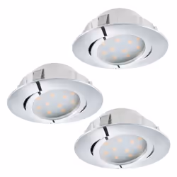 EGLO Pineda, Faretto da incasso, Lampadina/e non sostituibile/i, LED, 6 W, 3000 K, Cromo