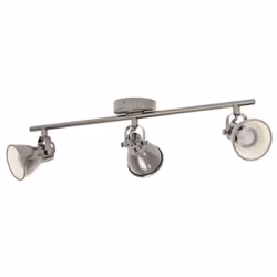 EGLO Seras, Faretto d'illuminazione da superficie, Lampadina/e non sostituibile/i, 6,6 W, 3000 K, 240 lm, Crema, Nichel