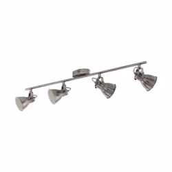 EGLO Seras, Faretto d'illuminazione da superficie, Lampadina/e non sostituibile/i, 6,6 W, 3000 K, 240 lm, Crema, Nichel
