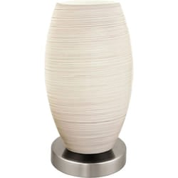 Eglo - Lampada Da Tavolo Moderna Batista 3 Acciaio Nichel Satinato 1 Luce E27
