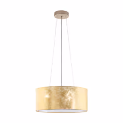 EGLO 97644, Champagne, Oro, Acciaio, Tessuto, Rotondo, Interno