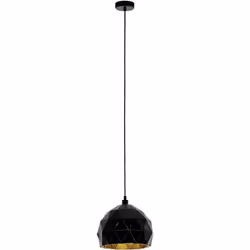 EGLO ROCCAFORTE, Supporto flessibile, Nero, Nero, Acciaio, II, 1 lampadina(e)