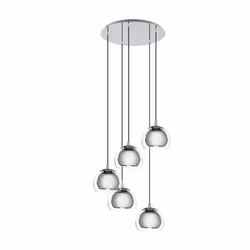 EGLO Rocamar 1, Cromo, Cromo, Trasparente, Vetro, Acciaio, Vetro, Interno, IP20