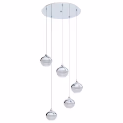 EGLO Mioglia 1, Cromo, Cromo, Trasparente, Plastica, Acciaio, Interno, IP20, I