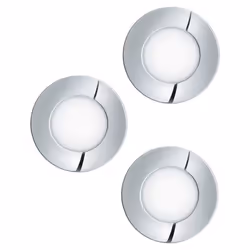 EGLO FUEVA 1, Faretto da incasso, 3000 K, 340 lm, 220-240 V, Cromo, Bianco