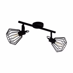 EGLO Tabillano, Faretto d'illuminazione da superficie, E27, 2 lampadina(e), 220-240 V, Nero