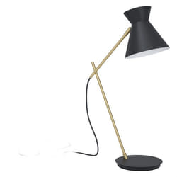 EGLO Amezaga lampada da tavolo E27 10 W Nero, Ottone