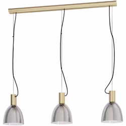 EGLO Lebalio, Supporto rigido, Nero, Trasparente, Bronzo, Trasparente, Acciaio, Vetro, Ovale
