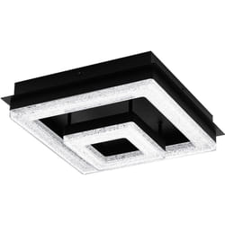 Eglo - Plafoniera Moderna Fradelo 1 Acciaio Nero 1 Luce Led Integrato 2W