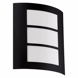 EGLO City, Illuminazione da parete da esterno, Nero, Bianco, Plastica, Acciaio, IP44, Facciata, II