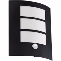 EGLO City, Superficie, Rettangolo, 1 lampadina(e), E27, IP44, Nero, Bianco