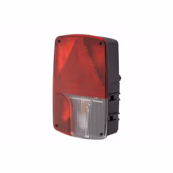 Luce posteriore; HELLA; Sx bianco/rosso nero con lampadine, con spina /cappuccio, per rimorchio; E410162, V9903720