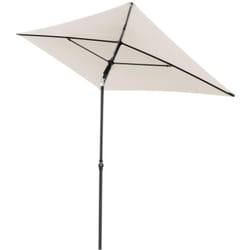 Doppler - Ombrellone Rethink i 200 cm in grigio i Ombrellone rotondo inclinabile per balcone e terrazza i Ombrellone sostenibile i Parasole da