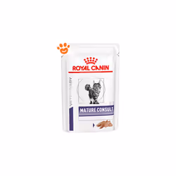 Royal Canin® Mature Consult Paté è un mangime dietetico completo per gatti formulato per ridurre la recidiva dei calcoli di s ...