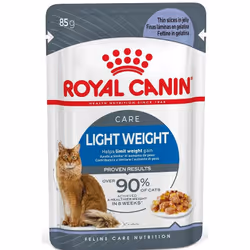 Royal Canin Ultra Light alimento umido in gelatina per gatti è un alimento in gelatina con il 19% in meno di calorie rispetto ...