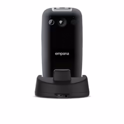 Emporia emporiaEUPHORIA 5,84 cm (2.3") 90 g Nero, Argento Telefono per anziani