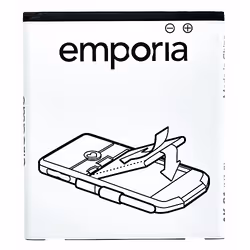 Emporia AK-S3-BC, Batteria, Emporia, SMART.3, Nero, Bianco, Ioni di Litio, 2500 mAh