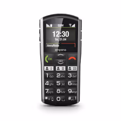 Emporia SIMPLICITY, Barra, 5,08 cm (2"), 220 x 176 Pixel, Bluetooth, 1200 mAh, Nero, Argento