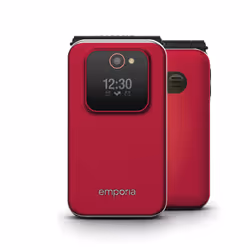 Emporia JOY, Clamshell, 7,11 cm (2.8"), 2 MP, Bluetooth, 1300 mAh, Nero, Rosso