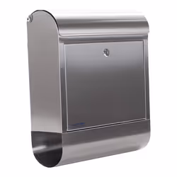 Rottner Rondello, Cassetta postale a parete, Acciaio inox, Grigio, Chiave, 385 mm, 140 mm