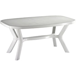 Tavolo da esterno 'antibe' in polipropilene bianco 160x90x73 cm