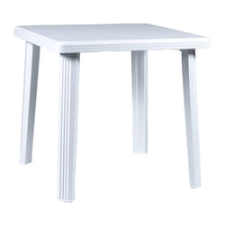 Tavolo da esterno 'rodi' in polipropilene bianco 75x75x73 cm