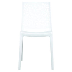 Sedia da interno monoblocco 'london' in resina bianco, 44x56x83,5 cm