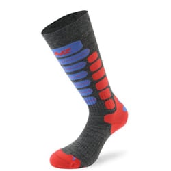 Lenz Skiing 2.0 Calzini per bambini, grigio-rosso-blu, dimensione 35 - 38