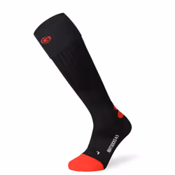 Lenz Heat Sock 4.1 Toe Cap Calze riscaldate, nero-rosso, dimensione 39 - 41 per uomo