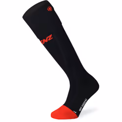 Lenz Heat Sock 6.1 Toe Cap Compression Calze riscaldate, nero-rosso, dimensione 39 - 41 per uomo