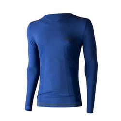 Lenz 6.0 Merino Crew Neck Camicia funzionale, blu, dimensione S per uomo