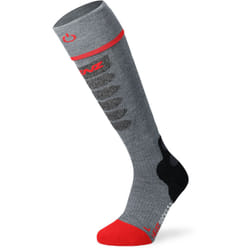 Lenz Heat Sock 5.1 Toe Cap Slim Calze riscaldate, nero-grigio-rosso, dimensione 45 - 47 per uomo