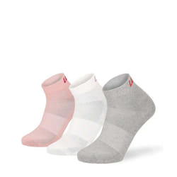 Lenz Performance Quarter Tech Calzini, grigio-bianco-rosa, dimensione 39 - 42 per uomo