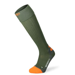 Lenz Heat Sock 4.1 Toe Cap Calze riscaldate, verde-arancione, dimensione 39 - 41 per uomo