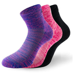 Lenz Performance Quarter Tech Calzini, nero-rosa-porpora, dimensione 35 - 38 per uomo
