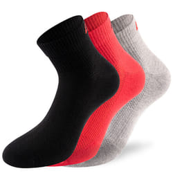 Lenz Performance Quarter Tech Calzini, nero-bianco-rosso, dimensione 43 - 46 per uomo