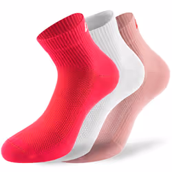 Lenz Performance Quarter Tech Calzini, bianco-rosso-rosa, dimensione 39 - 42 per uomo - Vista aggiuntiva 2