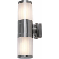 Globo - In acciaio inox up down illuminazione per esterni applique da parete paralume ondulato E27 faretto 32014-2