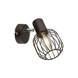 Globo - Faretto a una luce anakin, lampadina non inclusa, color bronzo, cromo, marrone, glb 54801-1
