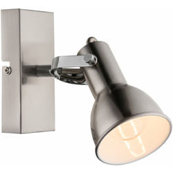 Globo - Applique da parete Lampada Spot Mobile Illuminazione Camera da letto in metallo nichel opaco