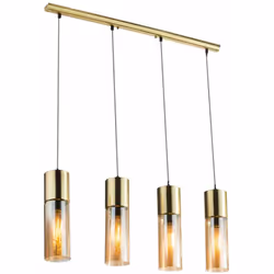 Descrizione La lampada a sospensione in ottone opaco Annika colpisce per la sua semplicità ed eleganza. I quattro apparecchi ...