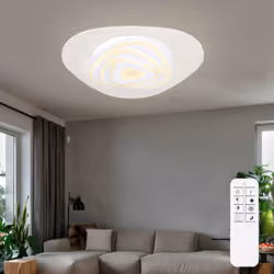 Descrizione Con questa moderna plafoniera a LED (Ø50 cm) porti l'high-tech nelle tue quattro pareti. Dotato di una funzione d ...