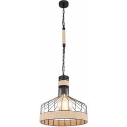 Globo - Luce a Sospensione Metallo Nero Opaco 1 x e 27