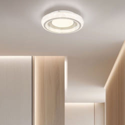 Plafoniera led cct crystal light white round daylight lamp crystals, metallo, 36W 2600Lm bianco caldo-bianco freddo, d 40 cm