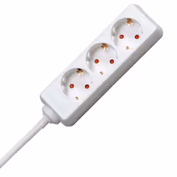 Kopp 128688650, 3 m, Interno, Tipo F, Rosso, Bianco, 3 presa(e) AC, 16 A