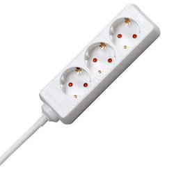 Kopp 128688650 prolunghe e multiple 3 m 3 presa(e) AC Interno Rosso, Bianco