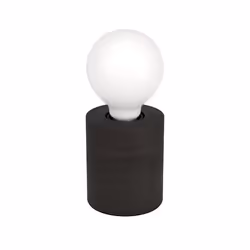 EGLO Turialdo 1, Nero, Acciaio, Legno, IP20, II, E27, 1 lampadina(e)